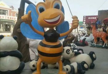 小區蟲子雕塑，拉絲海洋雕塑，抽象效果