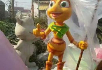 園林蟲子雕塑，噴漆運動雕塑，網格形式