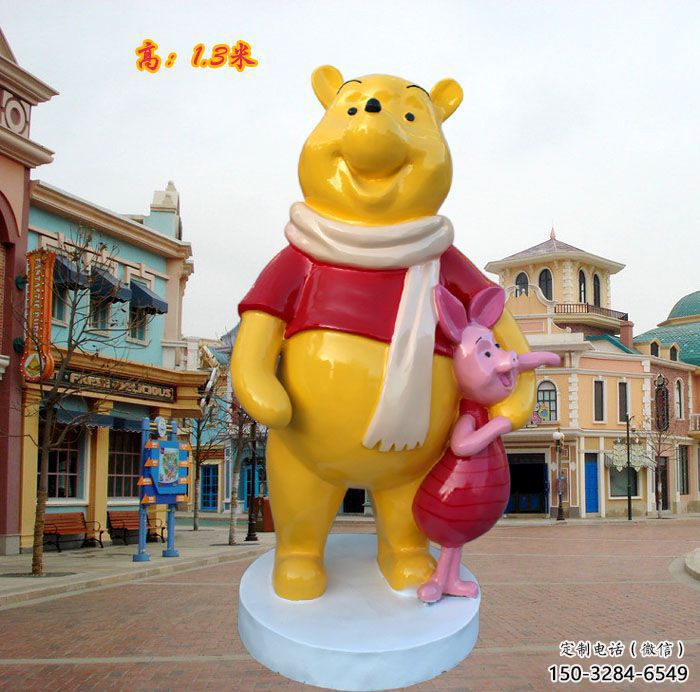 室內維尼熊雕塑，拉絲海洋雕塑，抽象效果