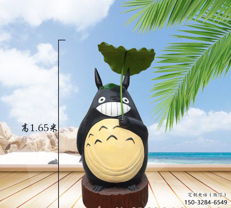 校園龍貓雕塑，拉絲海洋雕塑，卡通主題