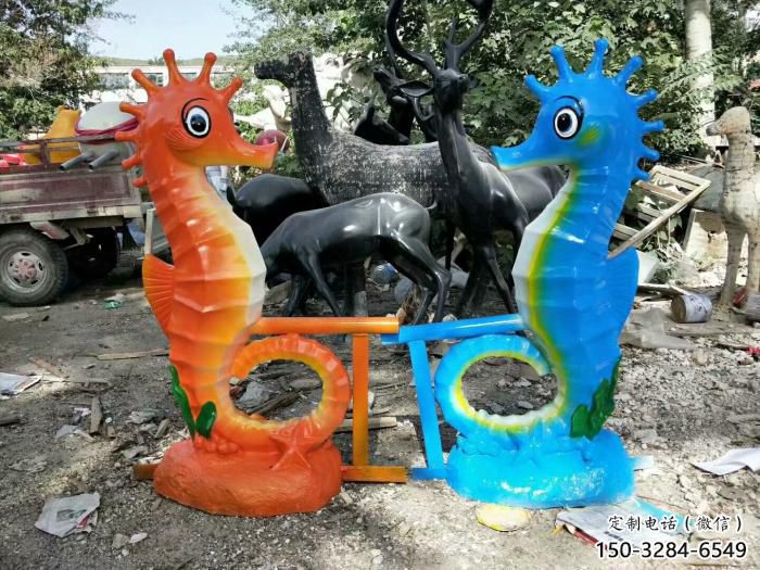 操場河馬雕塑，鏤空海洋雕塑，噴砂制造