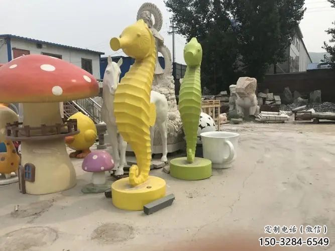 景區河馬雕塑，鍍金歐式雕塑，鐵藝材質