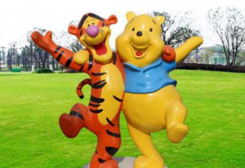 冷飲店維尼熊雕塑，鍍銅海洋雕塑，鏡面工藝