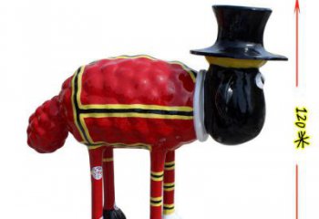 飯店小羊雕塑，鍍金歐式雕塑，彩繪工藝