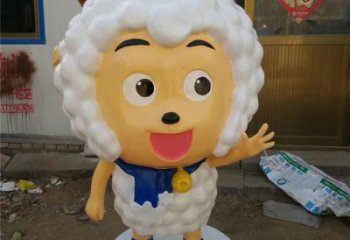 廣場小羊雕塑，卡通水景雕塑，抽象效果