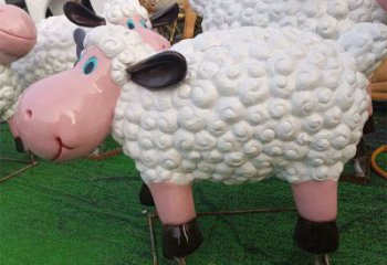 酒店小羊雕塑，鍍金歐式雕塑，仿古擺件