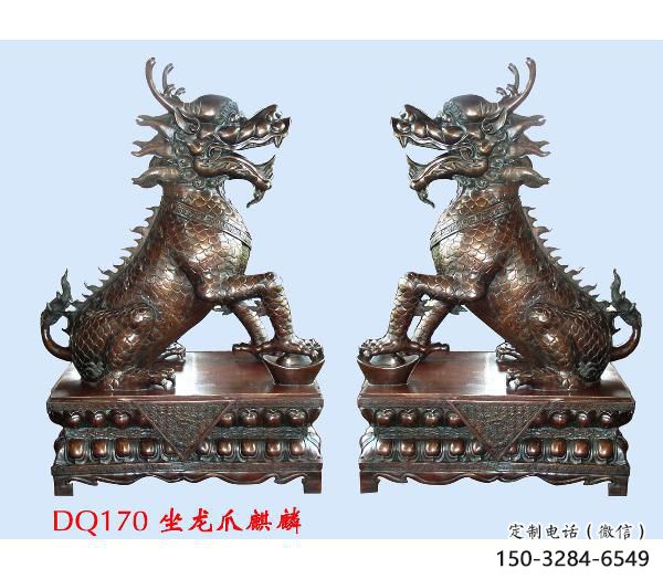 操場麒麟雕塑，鏤空海洋雕塑，噴砂制造