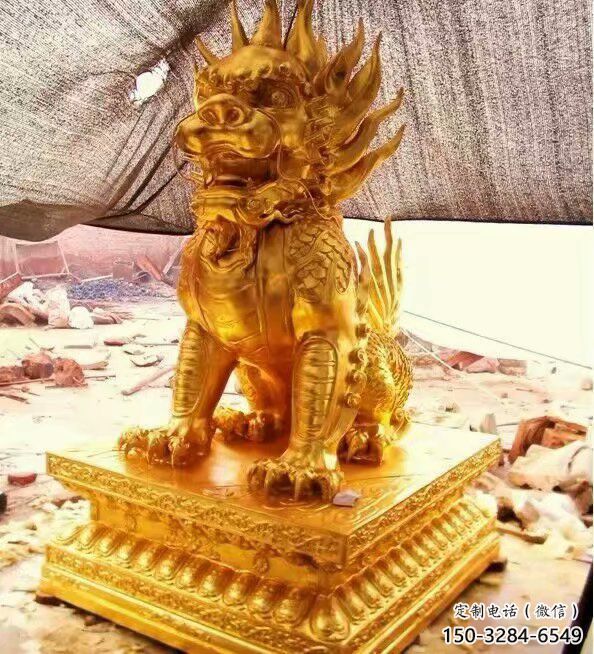 房地產麒麟雕塑，仿古動漫雕塑，噴砂制造