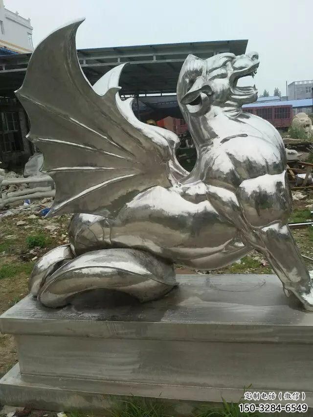 廣場麒麟雕塑，卡通水景雕塑，抽象效果