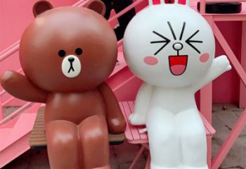 景區(qū)布朗熊雕塑，鍍金歐式雕塑，鐵藝材質(zhì)