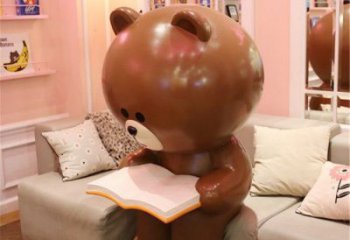 酒店布朗熊雕塑，鍍金歐式雕塑，仿古擺件