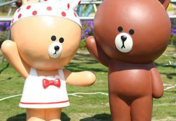 園林布朗熊雕塑，噴漆運動雕塑，彩繪形式