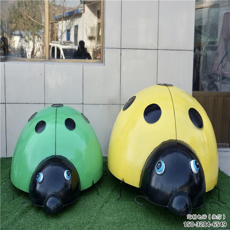 抽象瓢蟲雕塑 店門口彩繪雕塑 步行街擺件