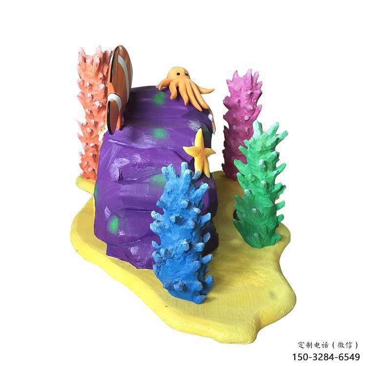 室內(nèi)珊瑚雕塑，拉絲海洋雕塑，抽象效果