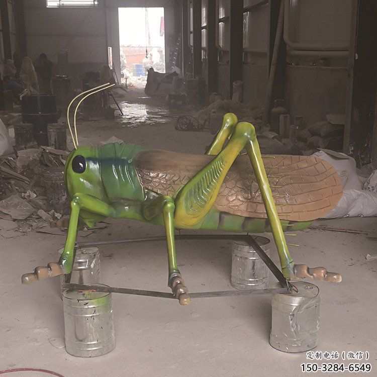 幼兒園蝗蟲雕塑，鐵藝文化雕塑，鑄造制作