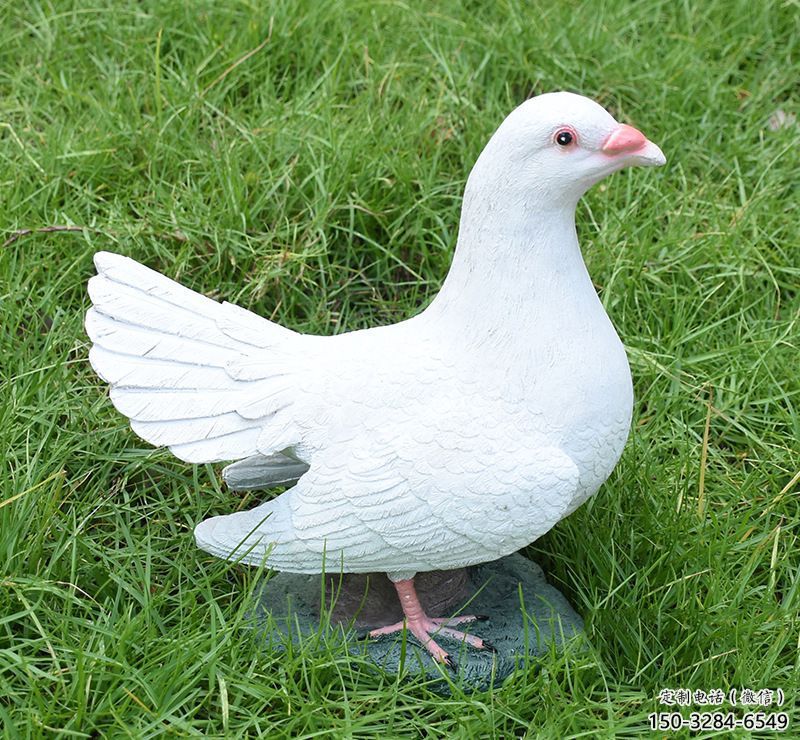 園林鴿子雕塑，噴漆運(yùn)動雕塑，彩繪形式