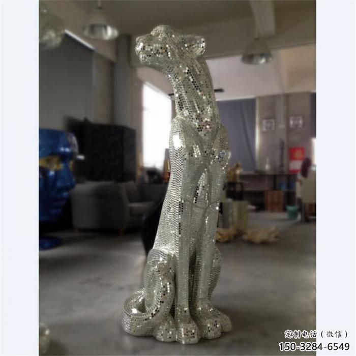 動(dòng)物館獵豹雕塑，鍍銅動(dòng)物雕塑，鍍銅工藝