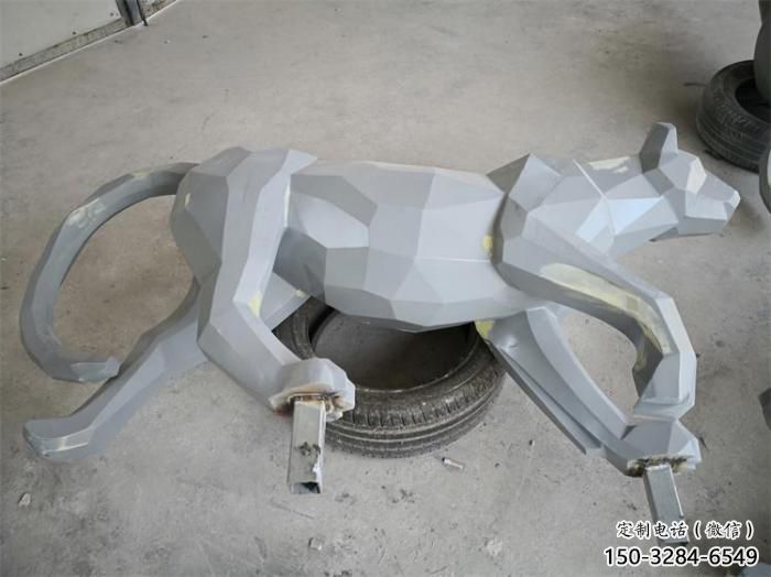 飯店獵豹雕塑，鍍金歐式雕塑，鍍金工藝