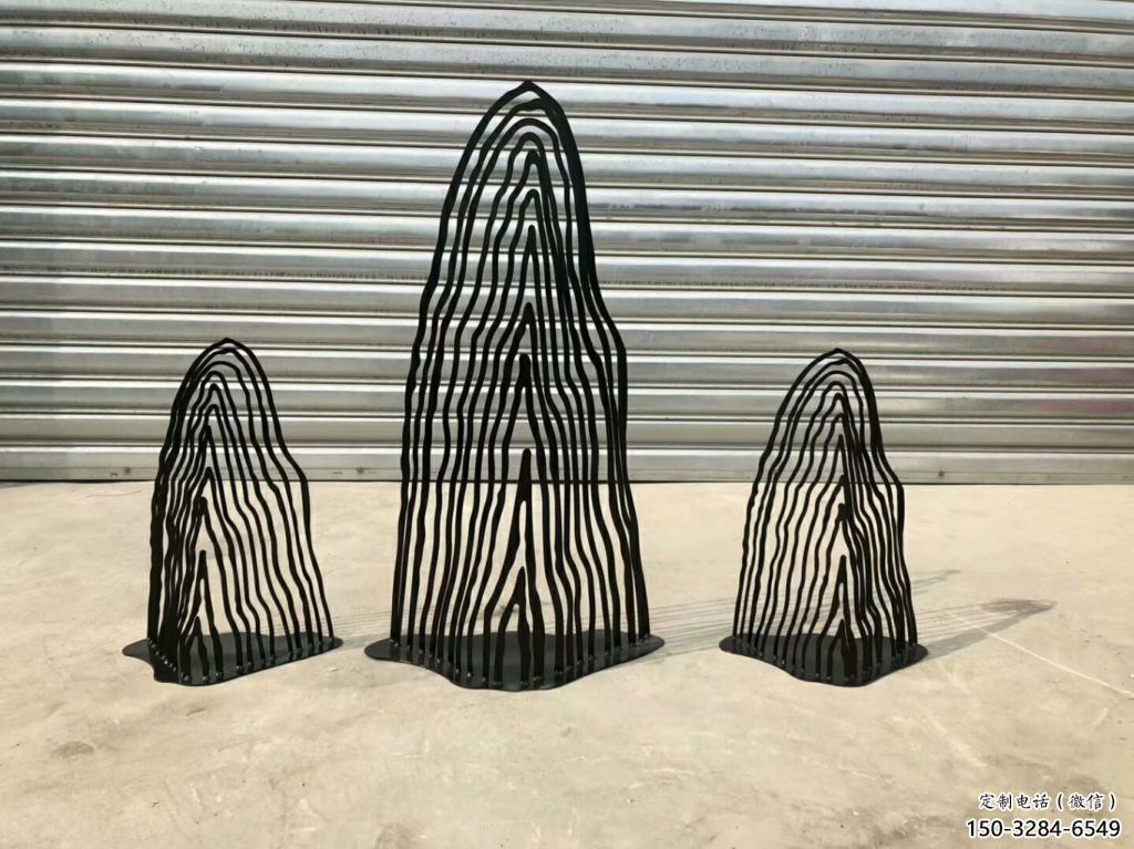 景區假山雕塑，鍍金歐式雕塑，鐵藝材質