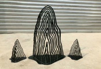 街道假山雕塑，鍛造景觀雕塑，古銅效果