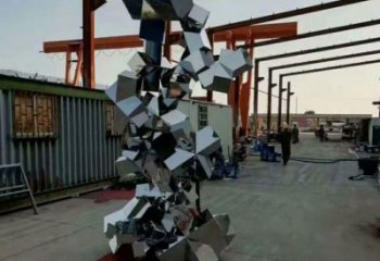 農村景觀石雕塑，鏤空景觀雕塑，抽象效果