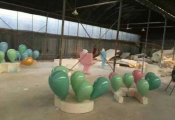 庭院氣球雕塑，鍍金歐式雕塑，噴漆形式