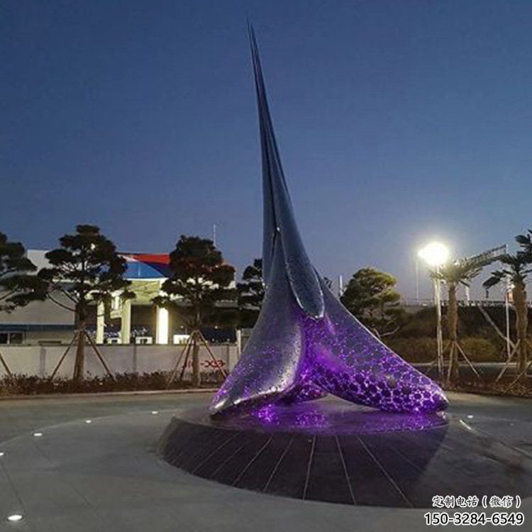 城市水滴景觀雕塑，網格燈光雕塑，鏤空效果