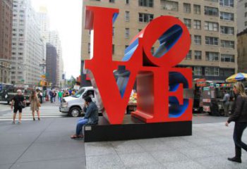 戶外景觀雕塑，鍍銅字母雕塑廠家，鏡面工藝