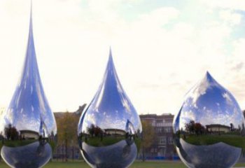 景觀雕塑，鏡面水滴雕塑，鍛造工藝