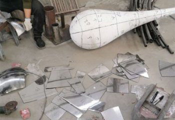 校園景觀雕塑，拉絲水滴雕塑，抽象主題