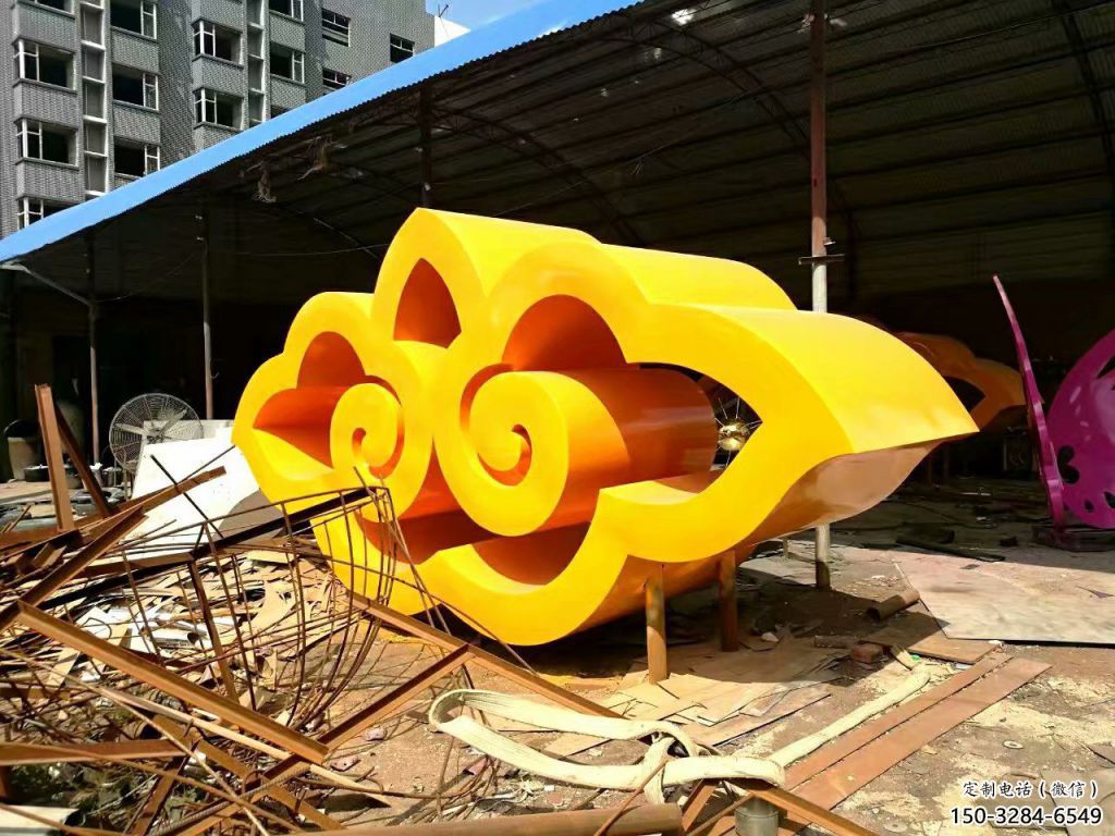 景觀館云朵雕塑，鍍銅景觀雕塑，鍍銅工藝