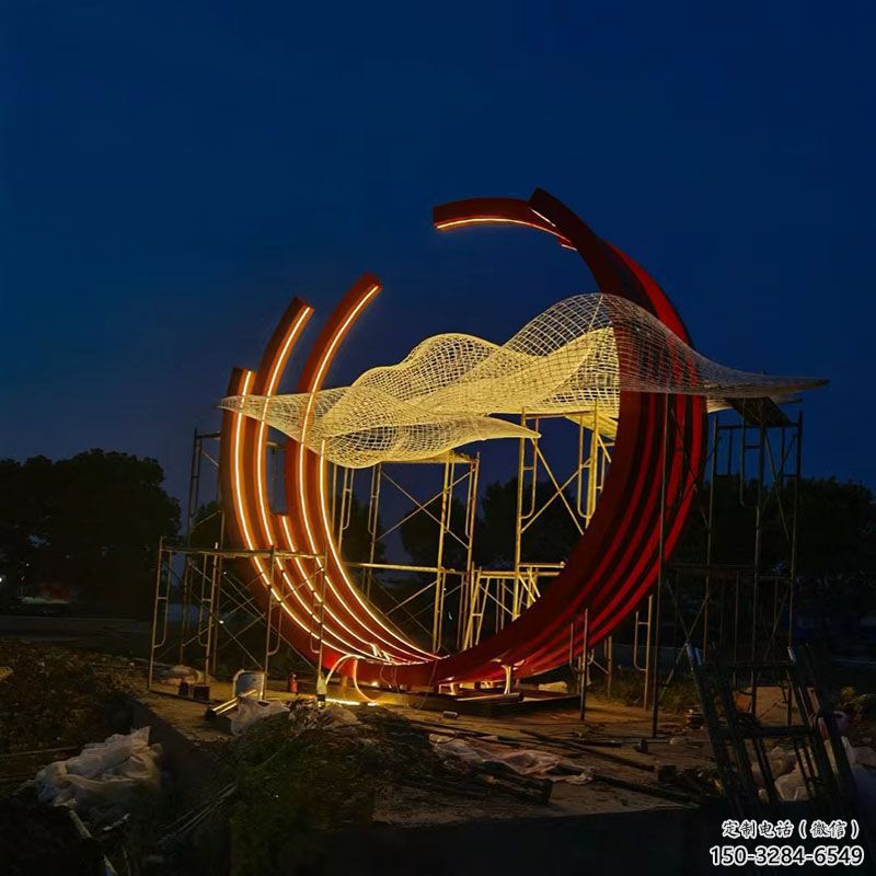 幼兒園云朵雕塑，鐵藝文化雕塑，鑄造制作