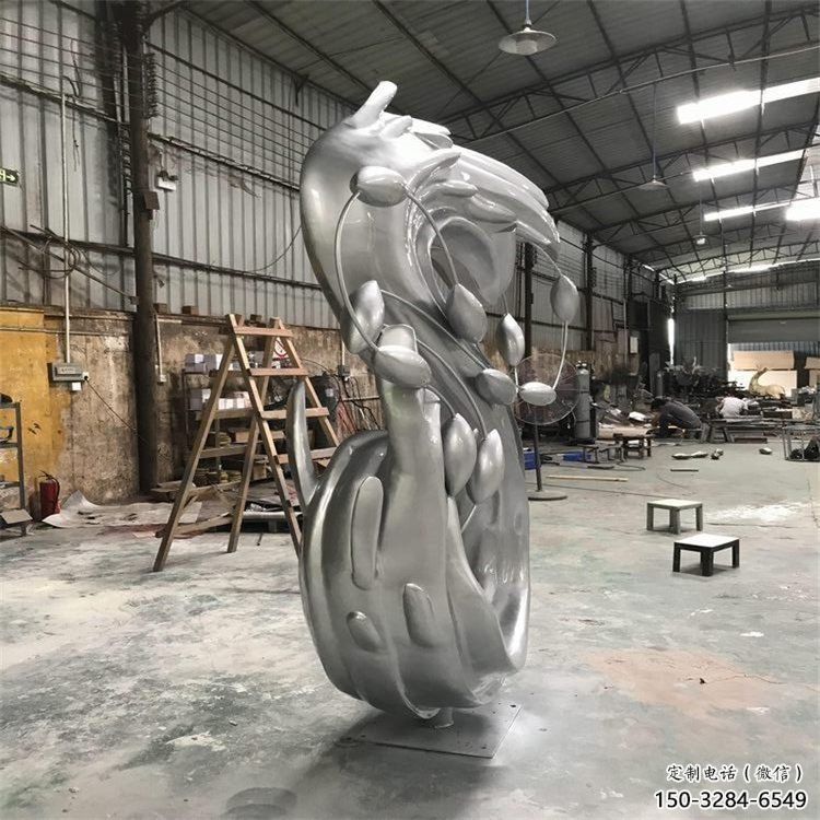 農(nóng)村海浪雕塑，鏤空景觀雕塑，抽象效果