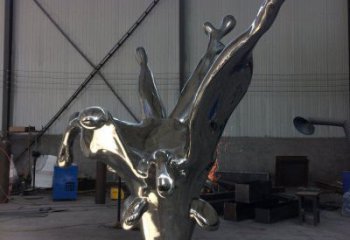 戶外海浪雕塑，鍍金歐式雕塑，鍍金工藝