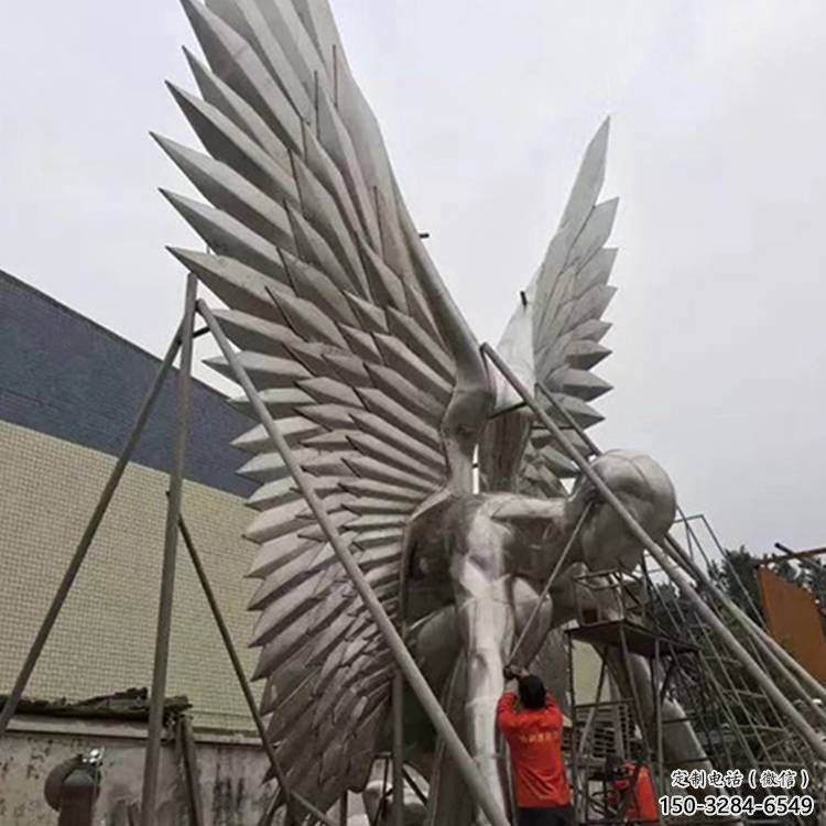 房地產翅膀雕塑，仿古景觀雕塑，噴砂制造