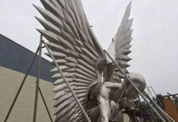 房地產翅膀雕塑，仿古景觀雕塑，噴砂制造
