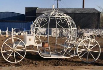 田間馬車雕塑 彩繪民俗雕塑 園林?jǐn)[件