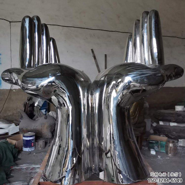 步行街座椅雕塑，鍛造景觀雕塑，鏡面方式