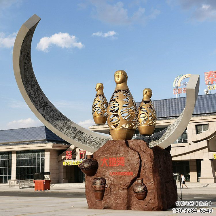 公園酒瓶雕塑，噴砂發光雕塑，鍛造工藝