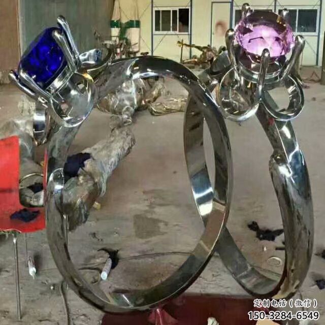 公園戒指雕塑 戶外景觀擺件 抽象雕塑