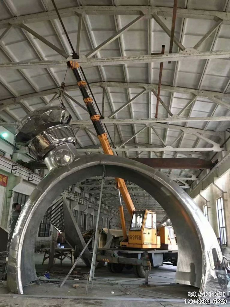 廣場戒指雕塑 抽象景觀小品 烤漆雕塑