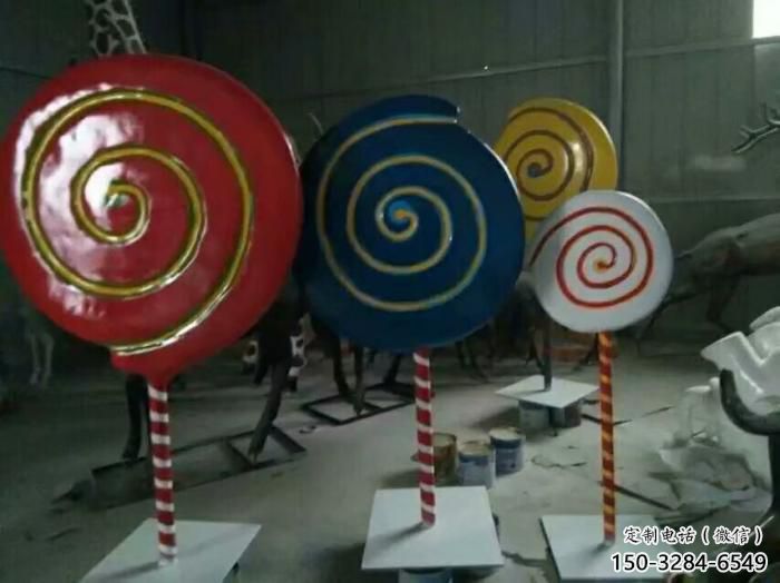 別墅區(qū)糖果雕塑 大型別墅區(qū)擺件 剪影雕塑