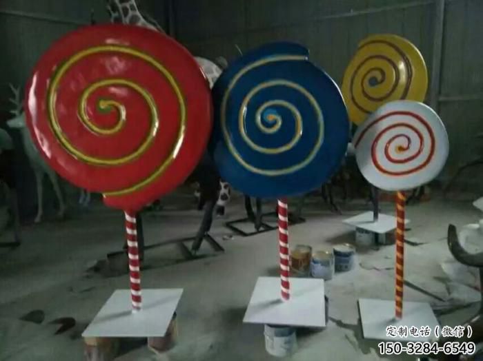 賓館糖果雕塑 烤漆大型擺件 歐式雕塑