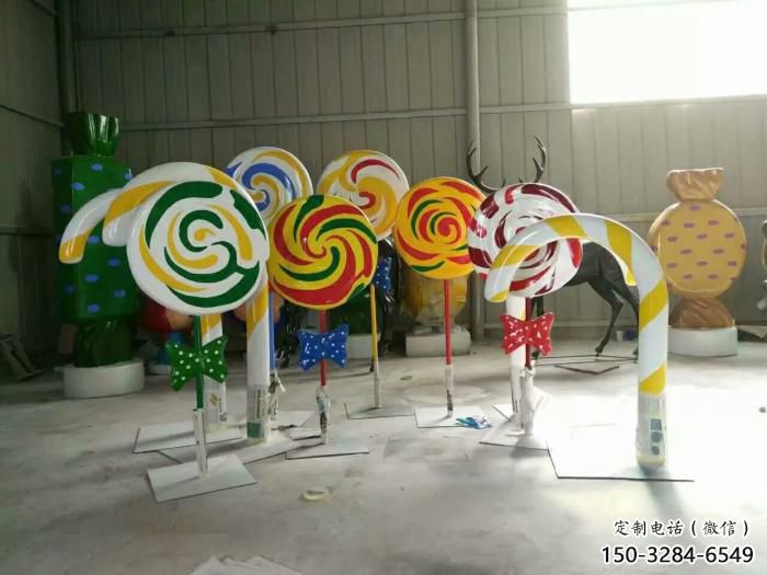 住宅小區糖果雕塑 啞光景觀擺件 公園雕塑