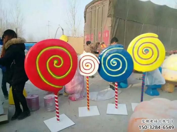 希望棒棒糖雕塑 景觀校園小品 商業街雕塑