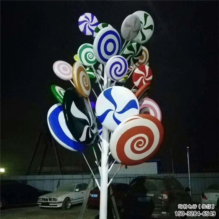 懸空棒棒糖雕塑 大型別墅區(qū)小品 農(nóng)村雕塑