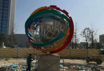 步行街地球雕塑 游樂場景觀小品 鑄造雕塑