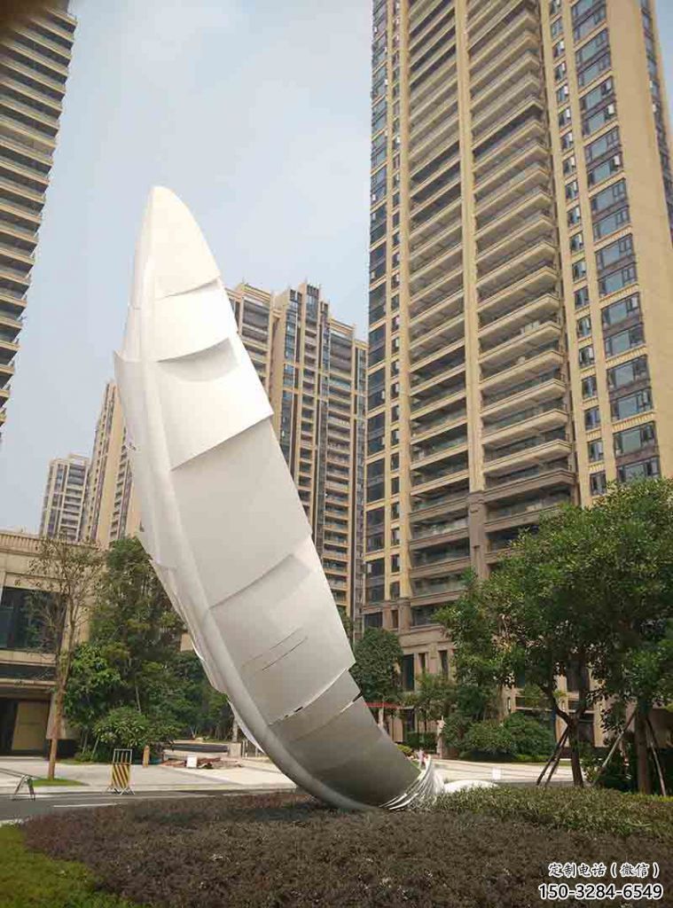 拉絲羽毛雕塑 大型別墅區小品 農村雕塑