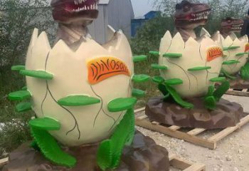 制作商業(yè)街恐龍蛋雕塑 售樓處學(xué)校雕塑 動漫擺件