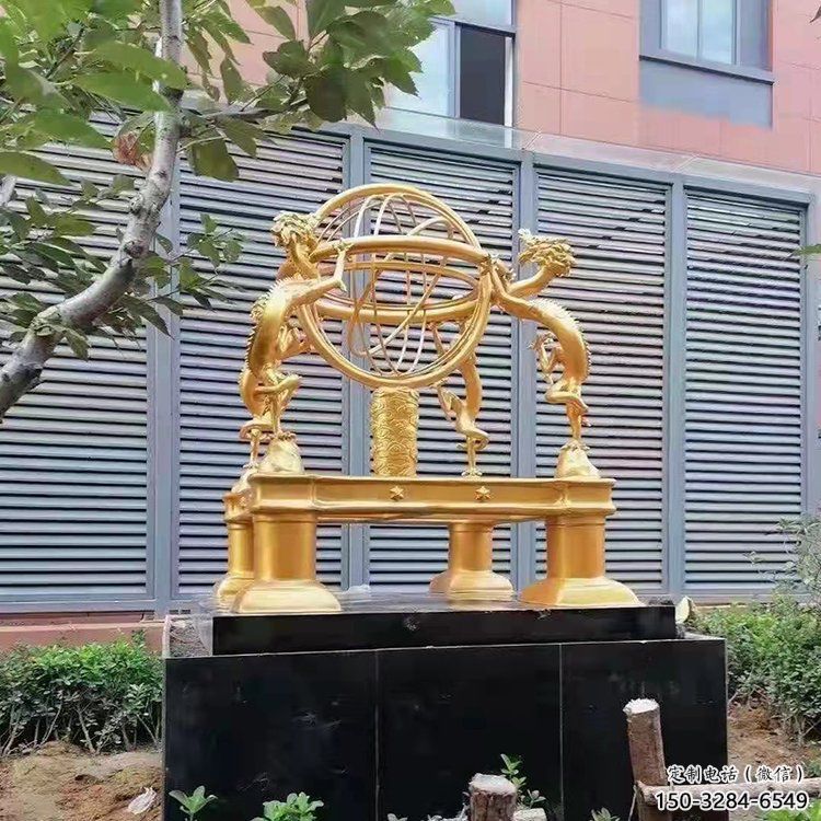 地動(dòng)儀雕塑，仿古景觀雕塑，仿古擺件